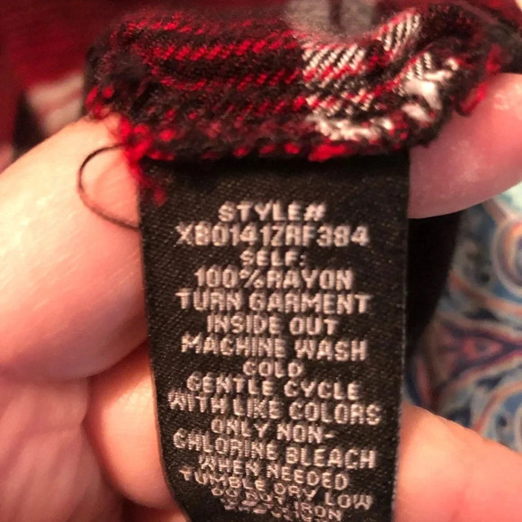 Rayon Plaid shirt - Picture 3 of 5